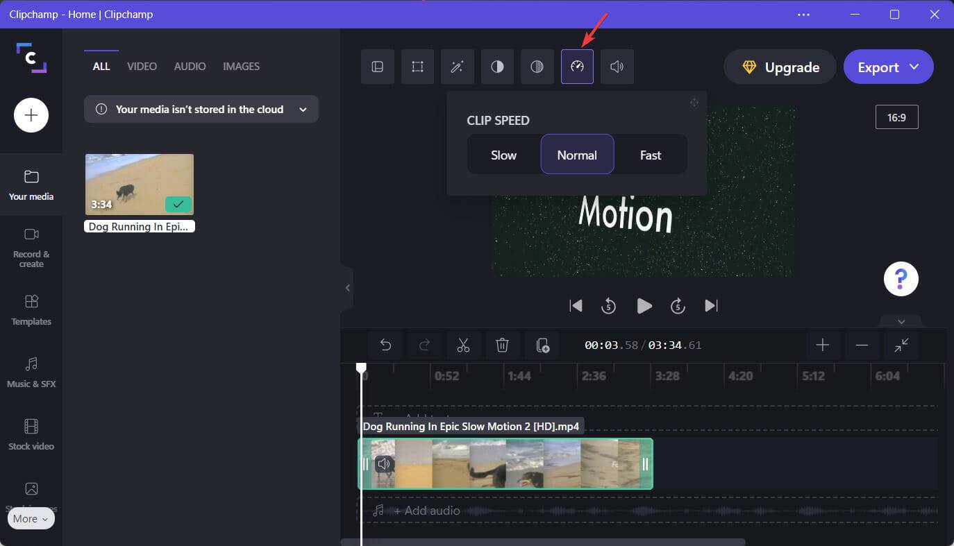 clipchamp-speed