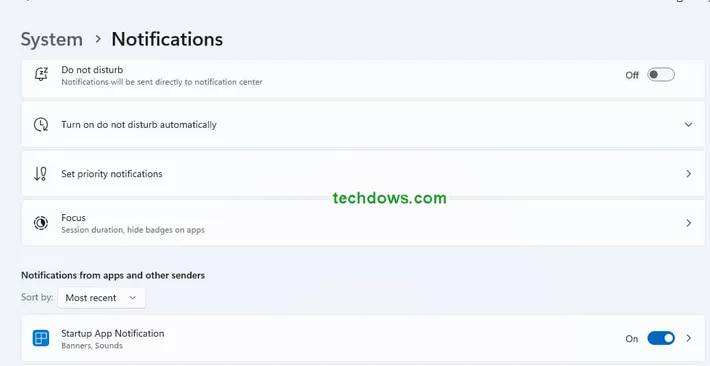 当应用程序添加到设置中的启动列表时如何在 Windows 11 中获取通知