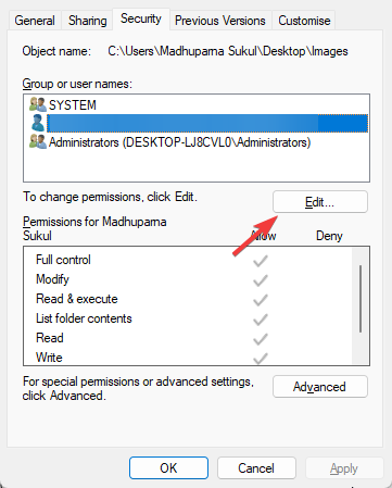 Properties-Security-Edit