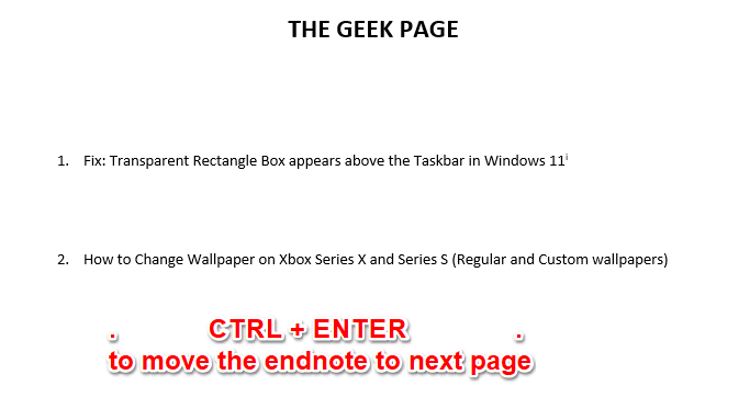 如何将屏幕提示添加到 MS Word 文档