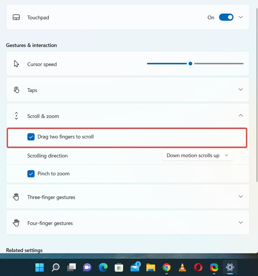 修复:触摸板滚动在 Windows 11 上不起作用