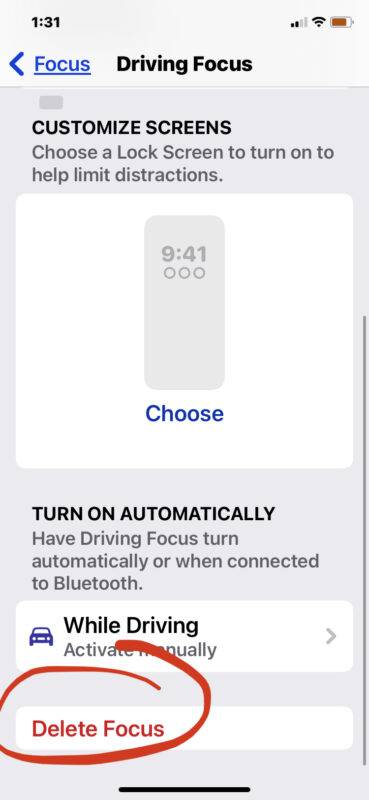 如何删除 iPhone 和 iPad 上的对焦模式