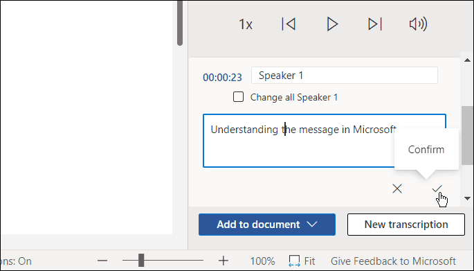 如何在 Microsoft Word 中转录音频文件