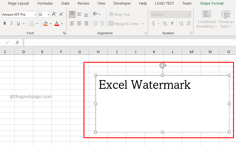 如何在 Microsoft Excel 中插入水印