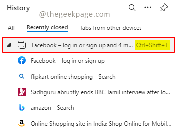 没有恢复提示时如何重新打开 Microsoft Edge 上所有关闭的选项卡