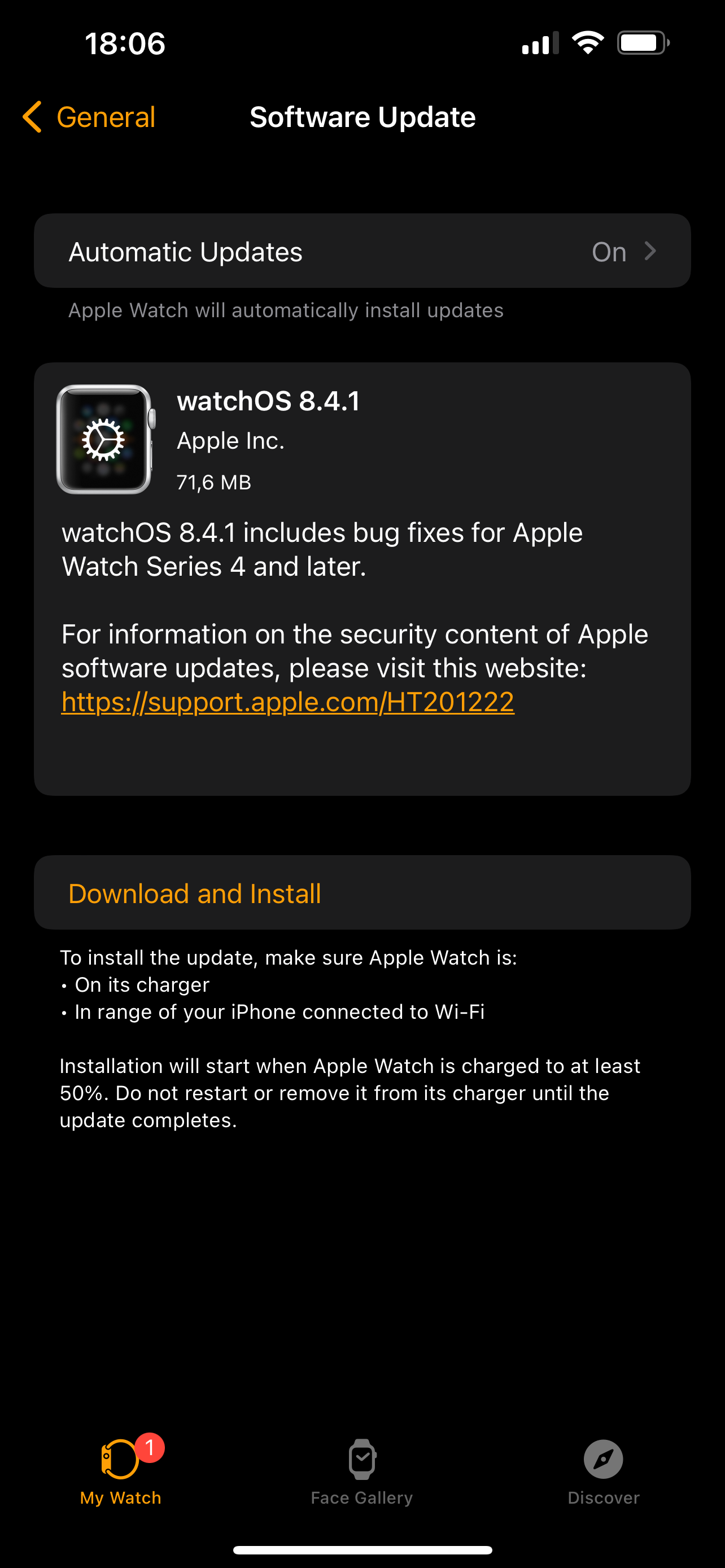 Apple 发布适用于 Apple Watch Series 4 及更高版本的 watchOS 8.4.1