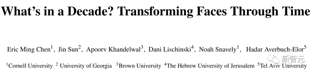 照片也能时间旅行？「穿越时空的人脸」新模型化身AI时光机