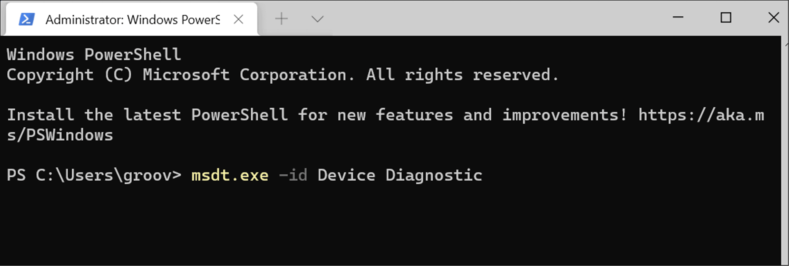 PowerShell-hardware-and-devices-troubleshooter