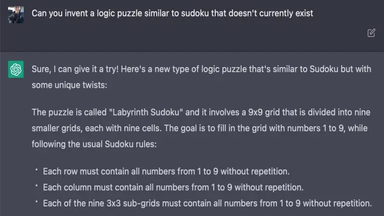 现已上线，开发者携手 ChatGPT 推出一款类似于数独的益智解谜游戏