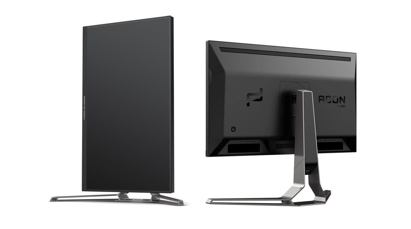 比较：Apple Studio Display 与 Porsche Design AOC Agon Pro 显示器