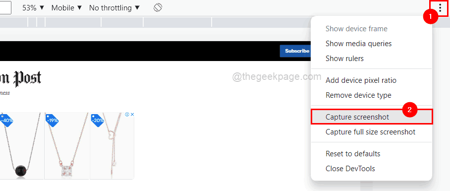 在没有任何扩展程序的情况下在 Windows PC 上在 Chrome 中捕获整页屏幕截图
