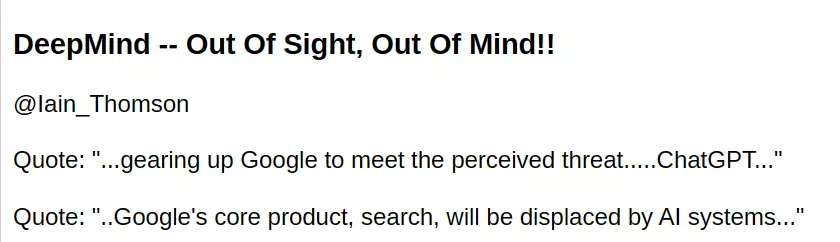 谷歌这次怕的，仅仅是ChatGPT？