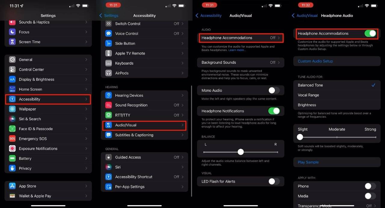 如何通过 AirPods Pro 使用对话增强功能