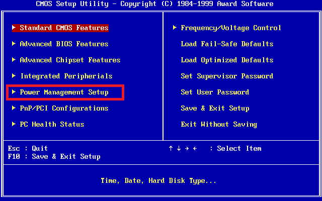 BIOS-Power-Saving-mode