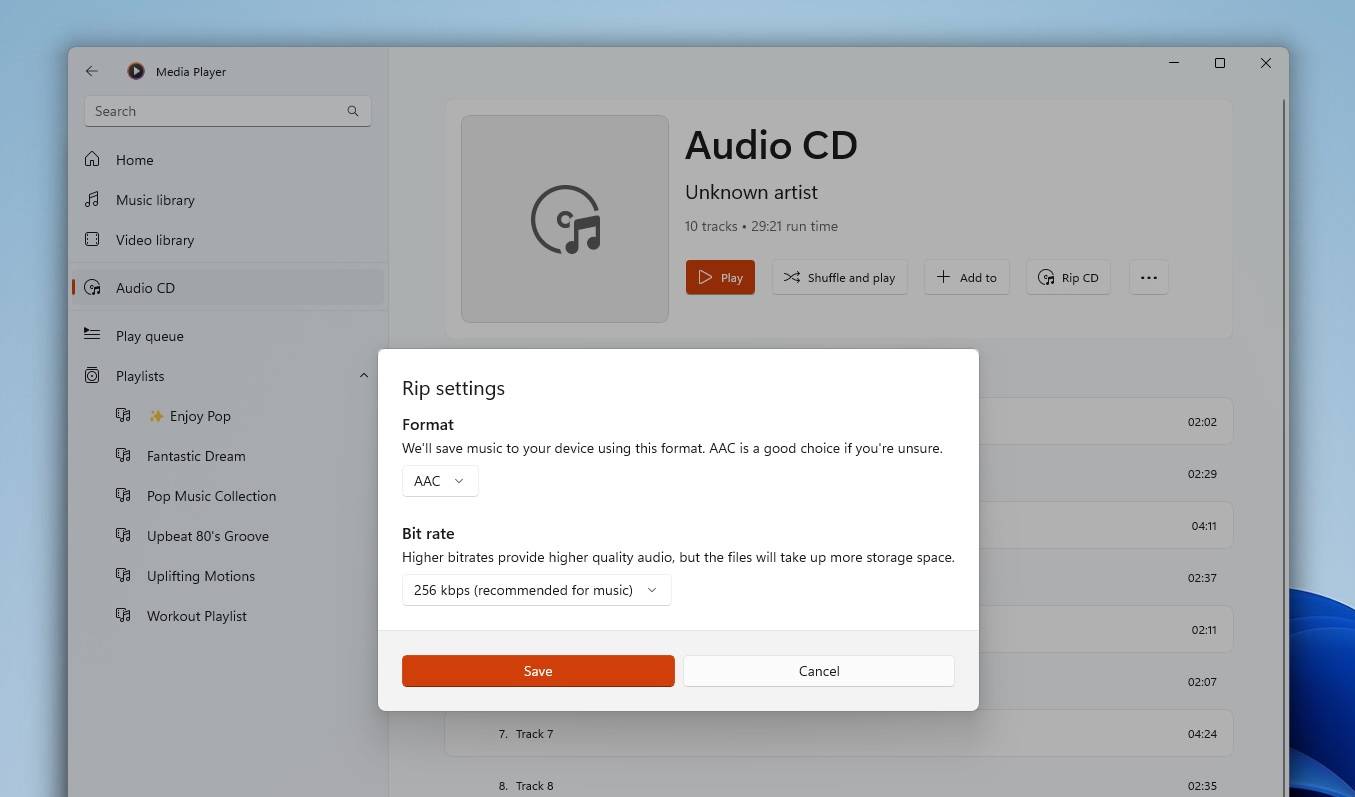 Windows-11-Media-Player-rip-CD