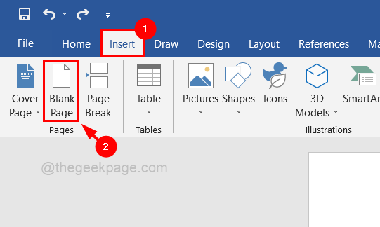 如何在 MS Word 插入空白页