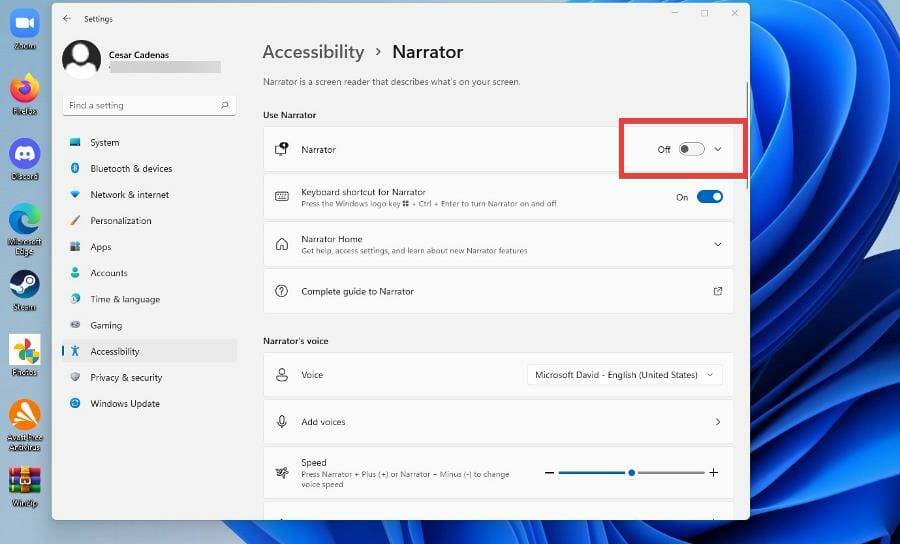 在 Windows 11 上使用文本转语音和语音识别