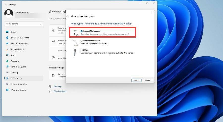 在 Windows 11 上使用文本转语音和语音识别