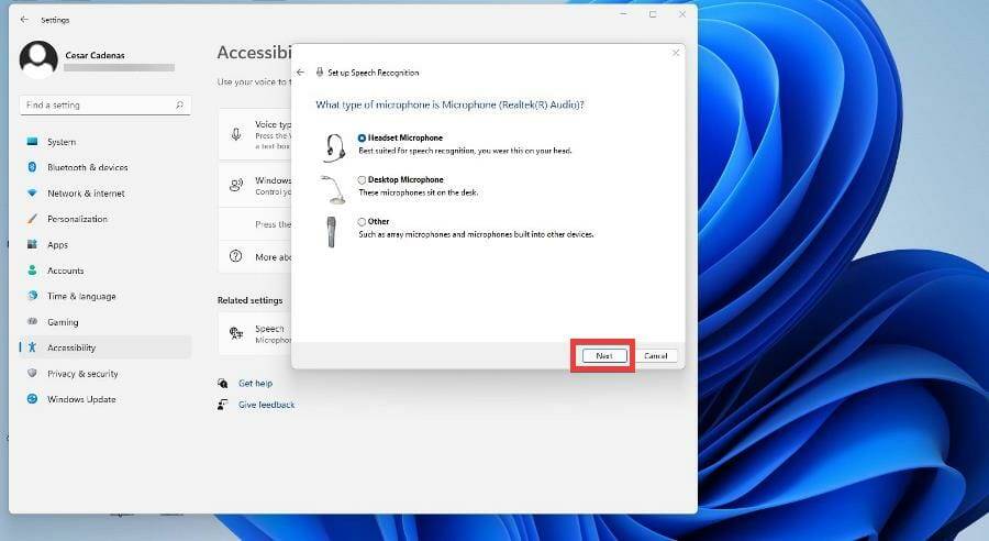 在 Windows 11 上使用文本转语音和语音识别