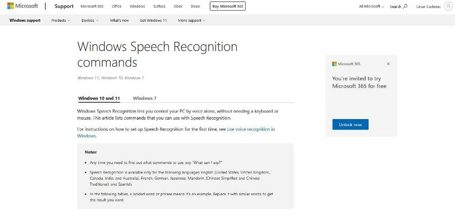 在 Windows 11 上使用文本转语音和语音识别