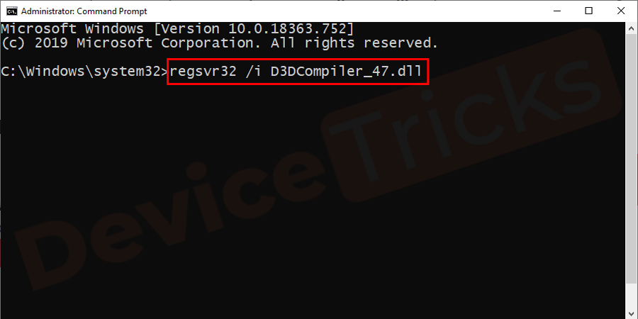 regsvr32-i-D3DCompiler_47.dll-Command