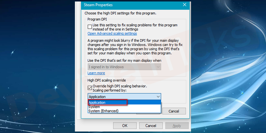 Override-high-DPI-scaling-behavior-Scaling-performed-by-Application