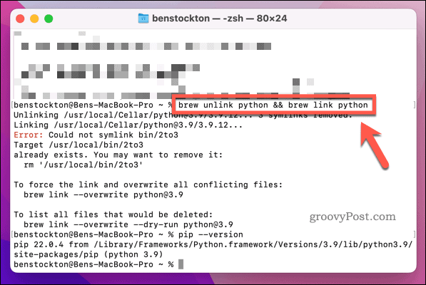 Mac-PIP-Update-Symlinks