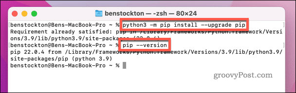 Mac-PIP-Upgrade-Command
