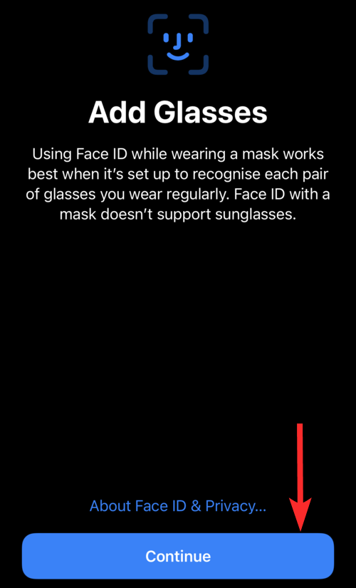 如何在 iPhone 上将眼镜添加到面容 ID