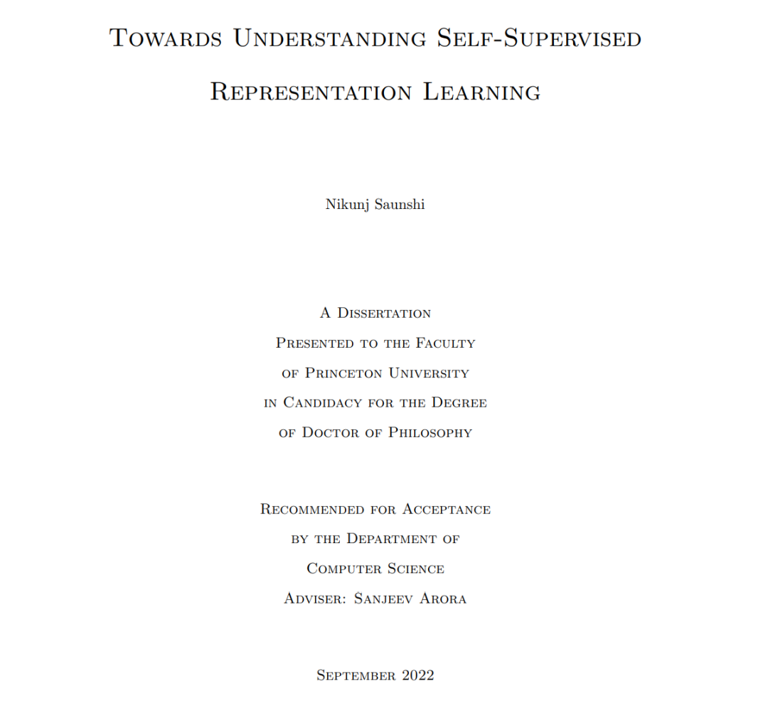 自监督为何有效？243页普林斯顿博士论文「理解自监督表征学习」，全面阐述对比学习、语言模型和自我预测三类方法