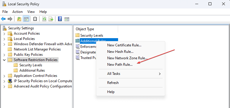 Define-New-Path-Rule