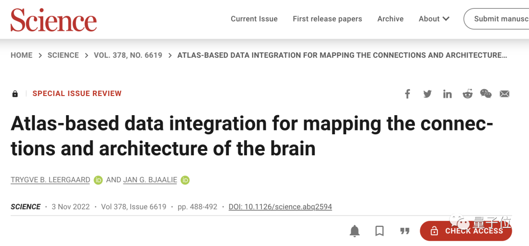 大脑分区不是功能关键！Science封面4文连发：智慧从脑区间连接中诞生