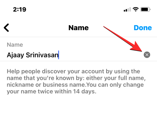 如何在 14 天前更改 Instagram 上的名称