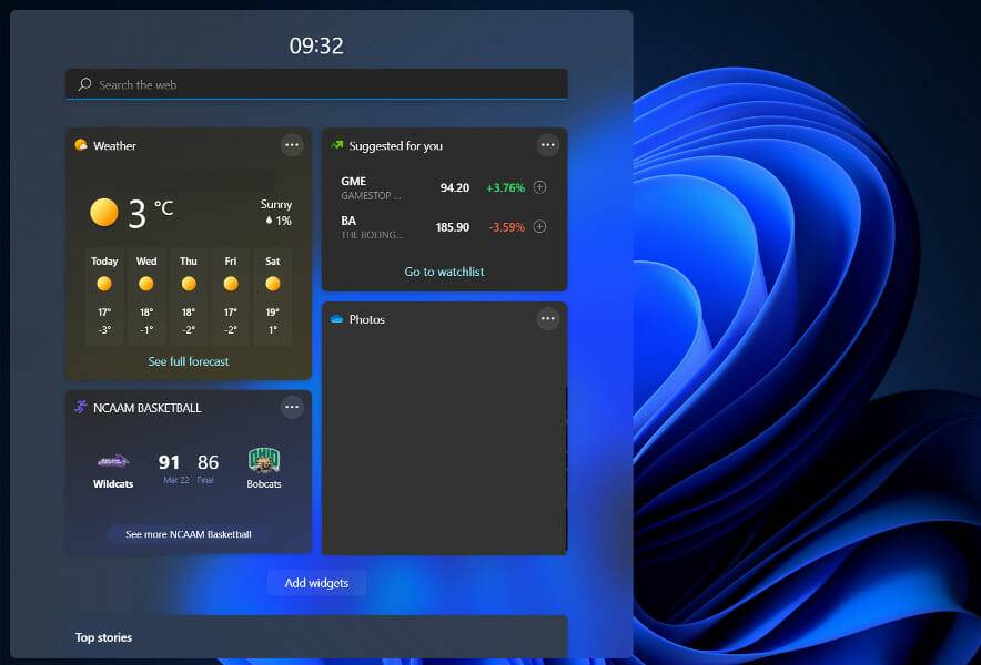 如何在不登录的情况下使用 Windows 11 小部件