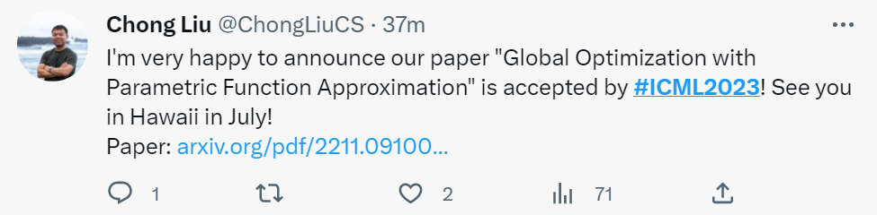 录用1827篇，接收率27.9%，ICML 2023接收结果公布