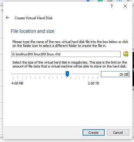 Set-Virtual-Disk-size-to-install-MX-linux
