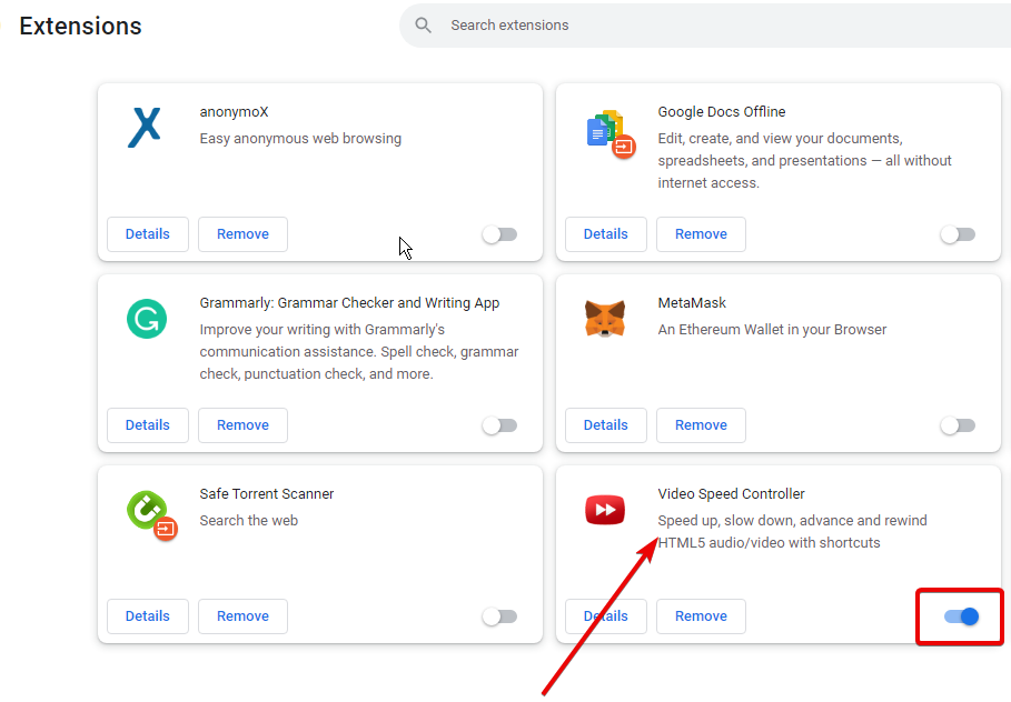 修复视频速度控制器在多个设备上不起作用的问题