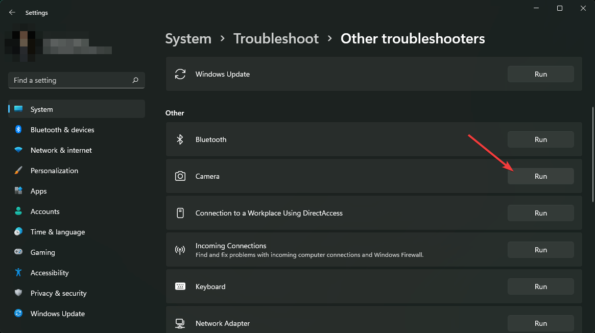 Run-camera-troubleshooter