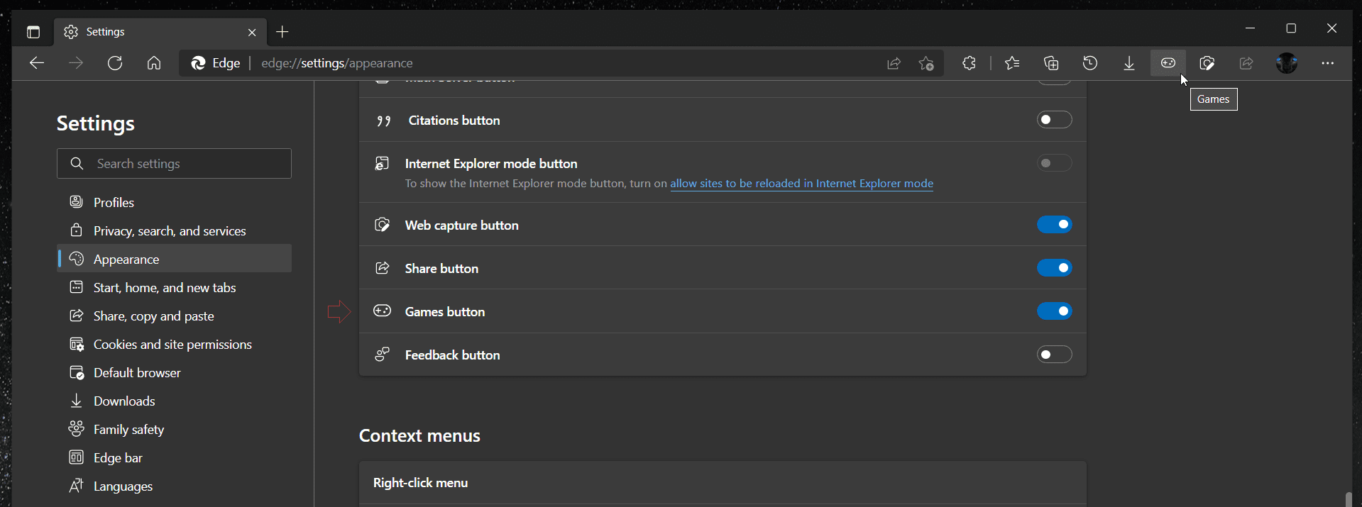 Microsoft-Edge-is-getting-a-games-button-and-panel