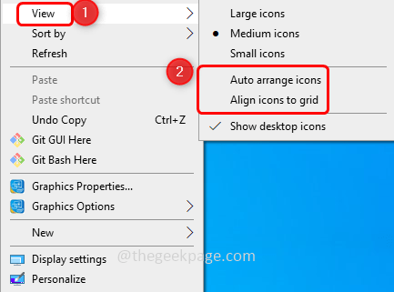 在 Windows 10 修复上重新启动后桌面图标重新排列