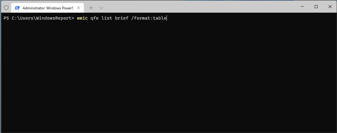 terminal-wmic