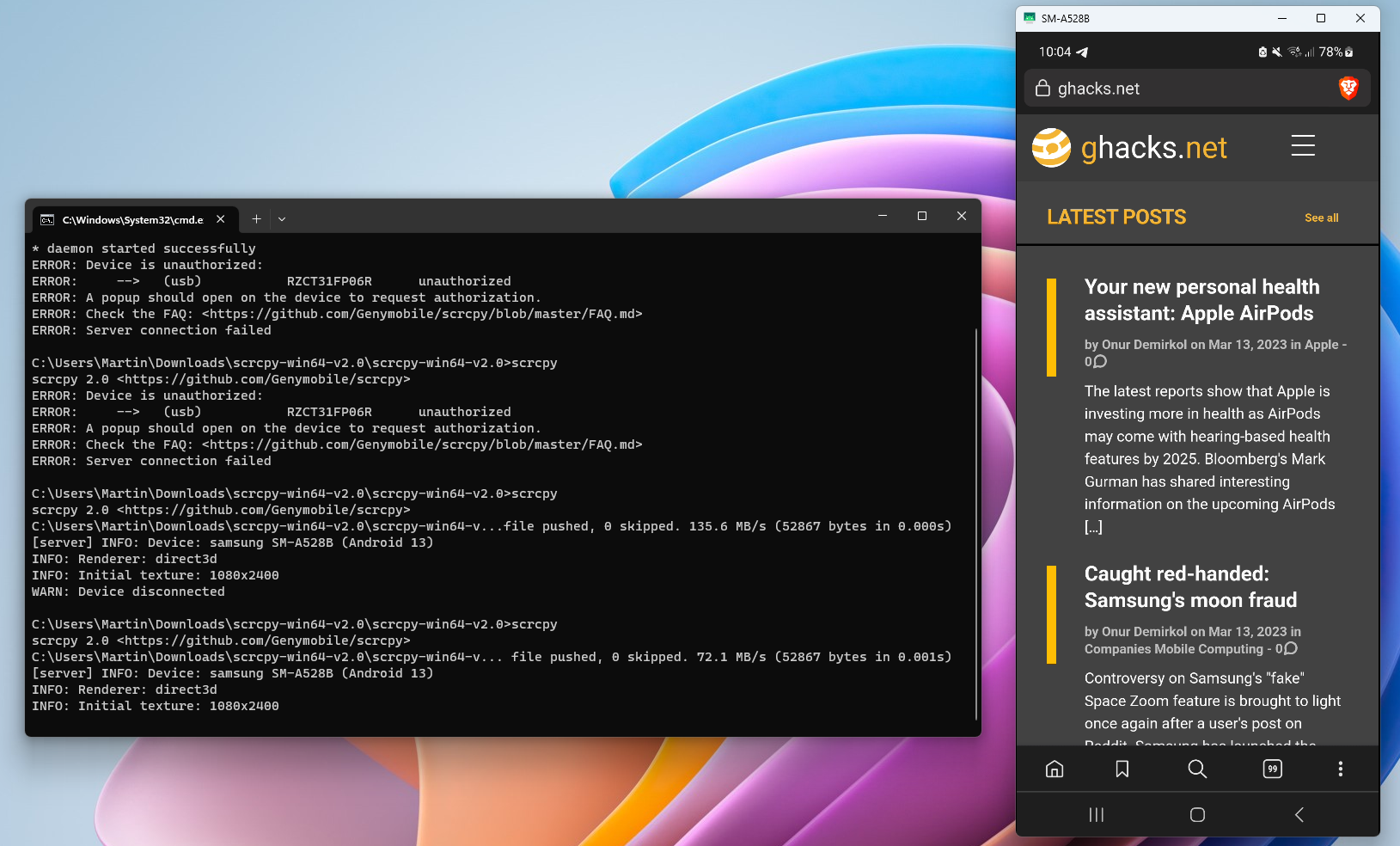 如何在桌面计算机上显示和控制您的 Android 设备