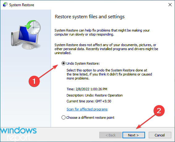 如何在 Windows 11 中撤消系统还原