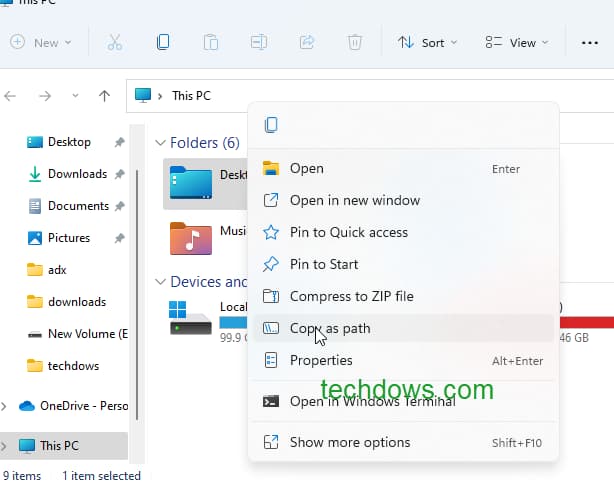 如何在 Windows 11 中复制文件路径并使用其快捷方式
