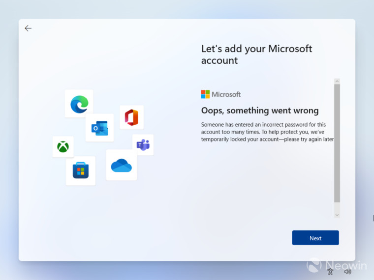 通过 Internet 设置 Windows 11 时绕过 Microsoft 帐户要求