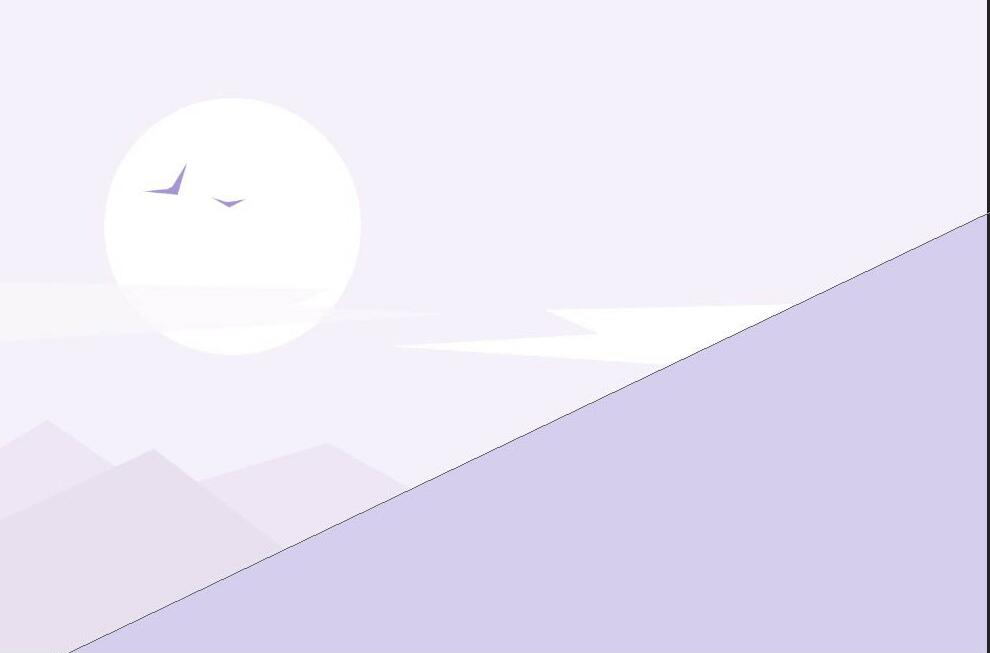 photoshop绘制一幅淡紫色的扁平化森林插画的操作流程