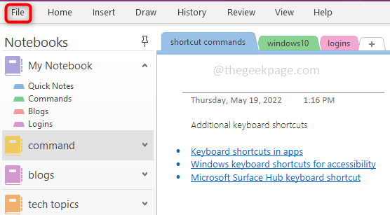 如何在 OneNote 中重新安排分区和页面面板