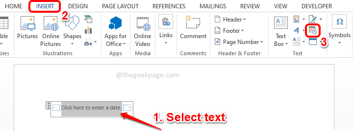如何在 Microsoft Word 中插入日期选择器