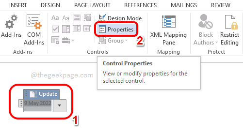 如何在 Microsoft Word 中插入日期选择器