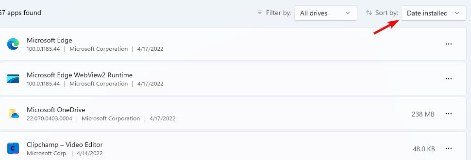 date-installed-sort-windows-11